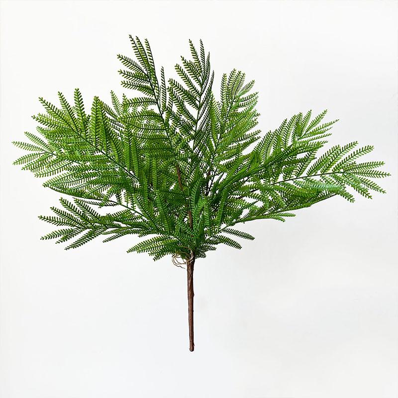Artificial Green Plant Mimosa Herb Silicone Leaves Greenery Artificial Plants Fake Boston Fern for Home Indoor Outdoor Decor