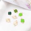 48pcs Four Leaf Clover Alloy Mini Lucky Leaf Charms Alloy Shamrock Charms  for Jewelry Making