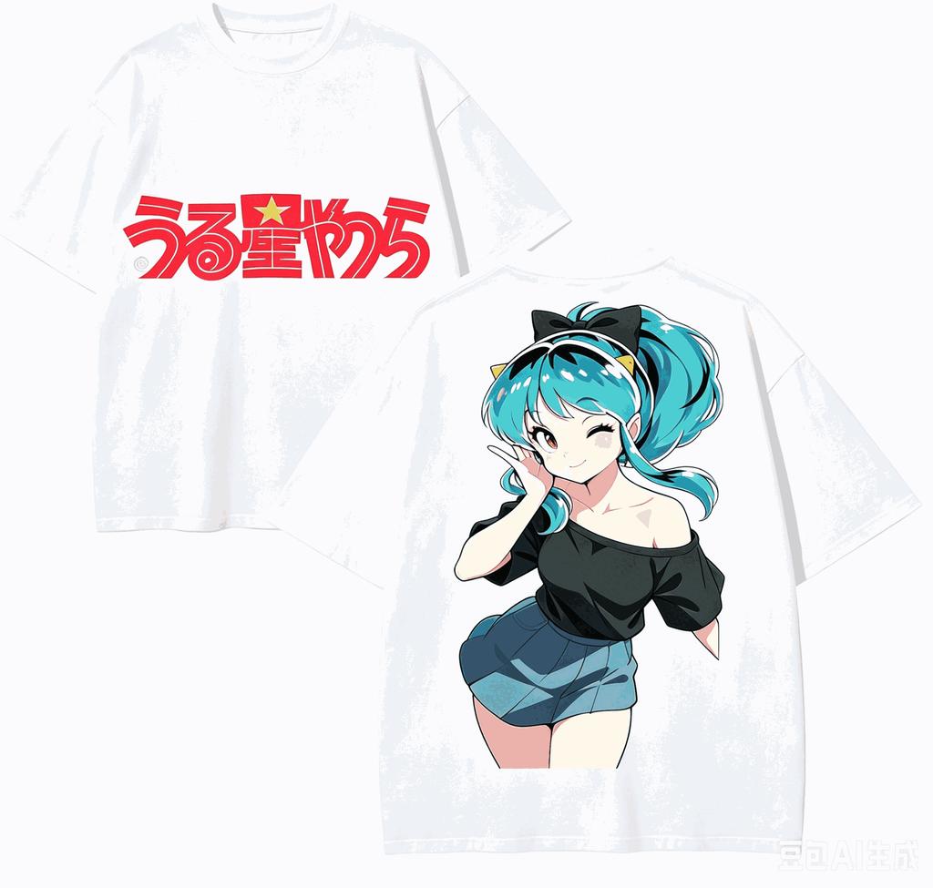 Urusei Yatsura Lum Invader Anime Lover T-shirt Harajuku Cotton New Model Oversized Unisex Short Sleeves Classic Breathable Soft
