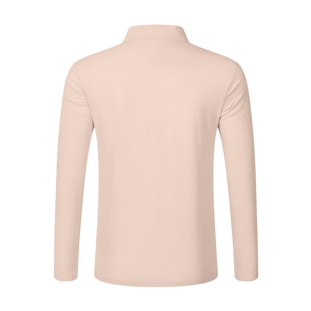 Camisa de Manga Larga para Hombre de Botones Sencillos con Cuello, Informal, Holgada, para Playa