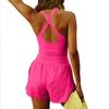 Women's Tight Sports High-waisted Fashion Color Jumpsuit Yoga Shorts