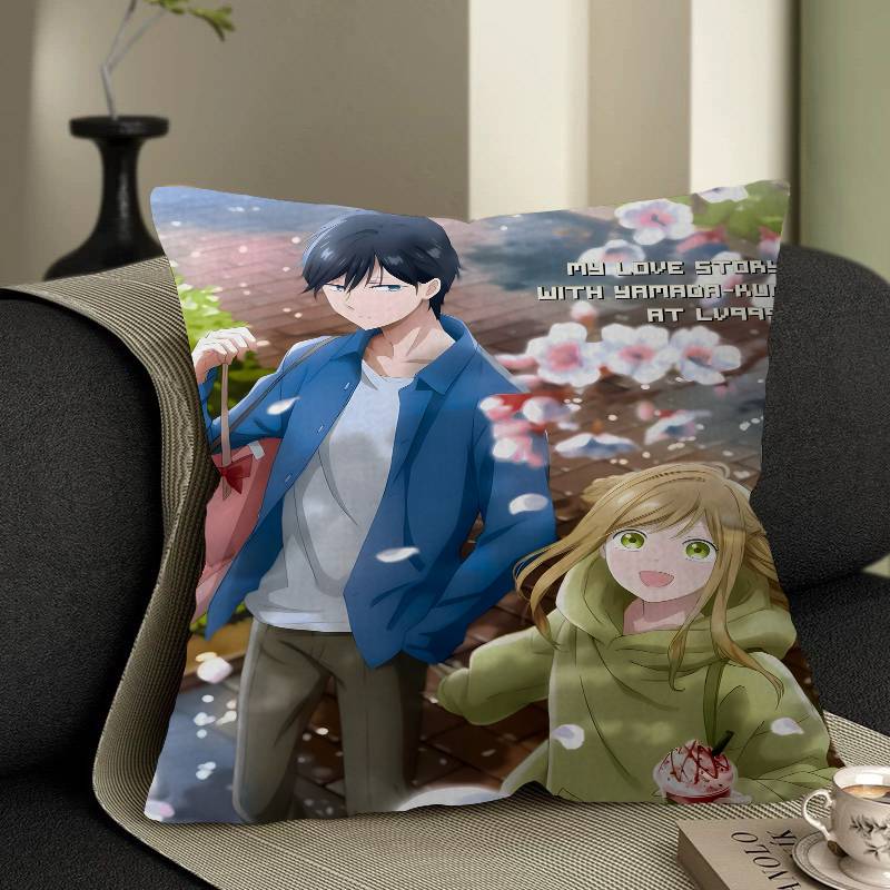 Anime My Love Story With Yamada-kun At Lv999 Anime Pillow Cover Design Cushion Cover Decor Holiday Decorati