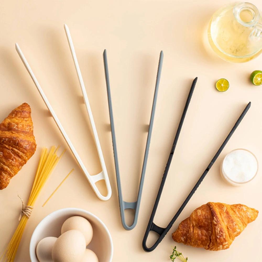Non-slip Silicone Food Toast Tongs Trivet Tongs for Kitchen Tongs Cooking Clip Clamp BBQ Salad Tools Grill Kitchen Accessories