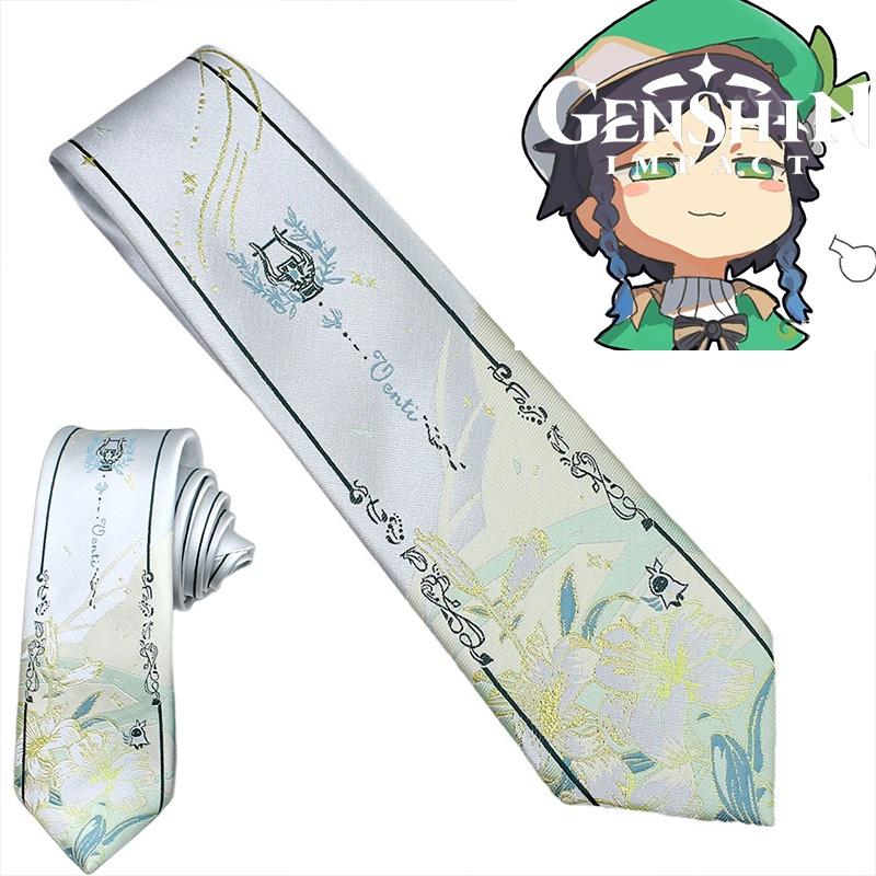 Genshin Impact Originalspiel Bard Windy Necktie Anime-Stil Krawatte für Jkdk Schulmode