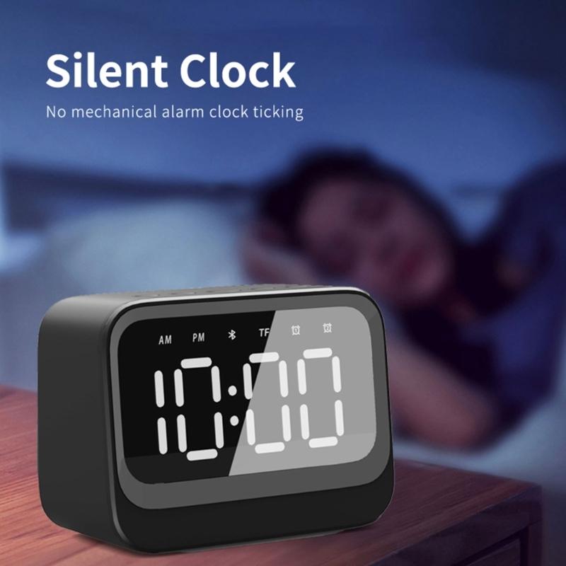 Bluetoothcompatible Wireless Sound With 2 Alarm Clock, Big Screen LED Time Display Call Function