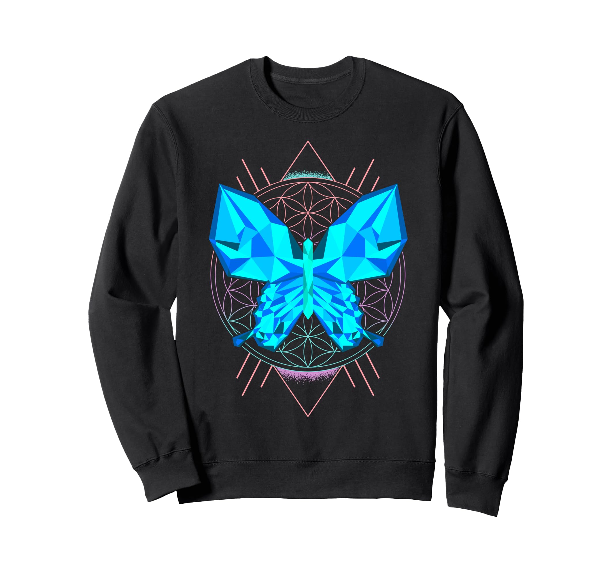 

Geometric Crystal Butterfly Sacred Geometry Design Art Sweatshirt чёрный