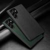 For Samsung Galaxy S25 Ultra Case Litchi Texture Genuine Leather Coated PC + TPU Phone Back Cover