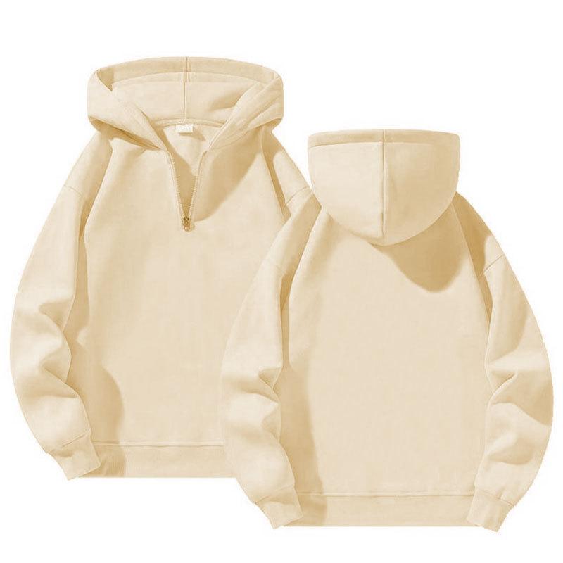 Zipper Loose Hooded Hoodies Sweatshirt Solid Color Pullover Tops Hip Hop Hoody Streetwear Unisex Spring Autumn Coats Couples Sweatshirts