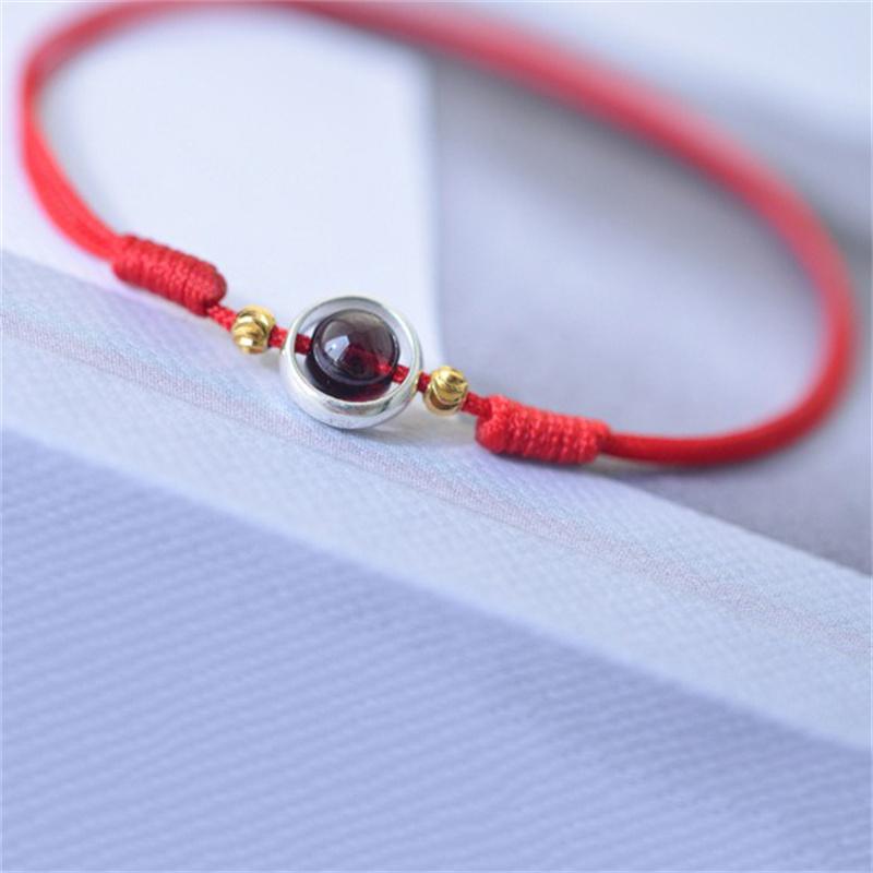 

Гранатовый браслет на ногу с бусинами, Ювелирные изделия, Аксессуары, Женский красный веревочный шнурок, Красный гранат, Простой браслет на ногу в корейском стиле красный