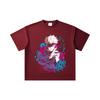 260 GSM Double Yarn 32 Count 100% Cotton Jujutsu Kaisen V59 Gojo Print Unisex Heavy Cotton T Shirt