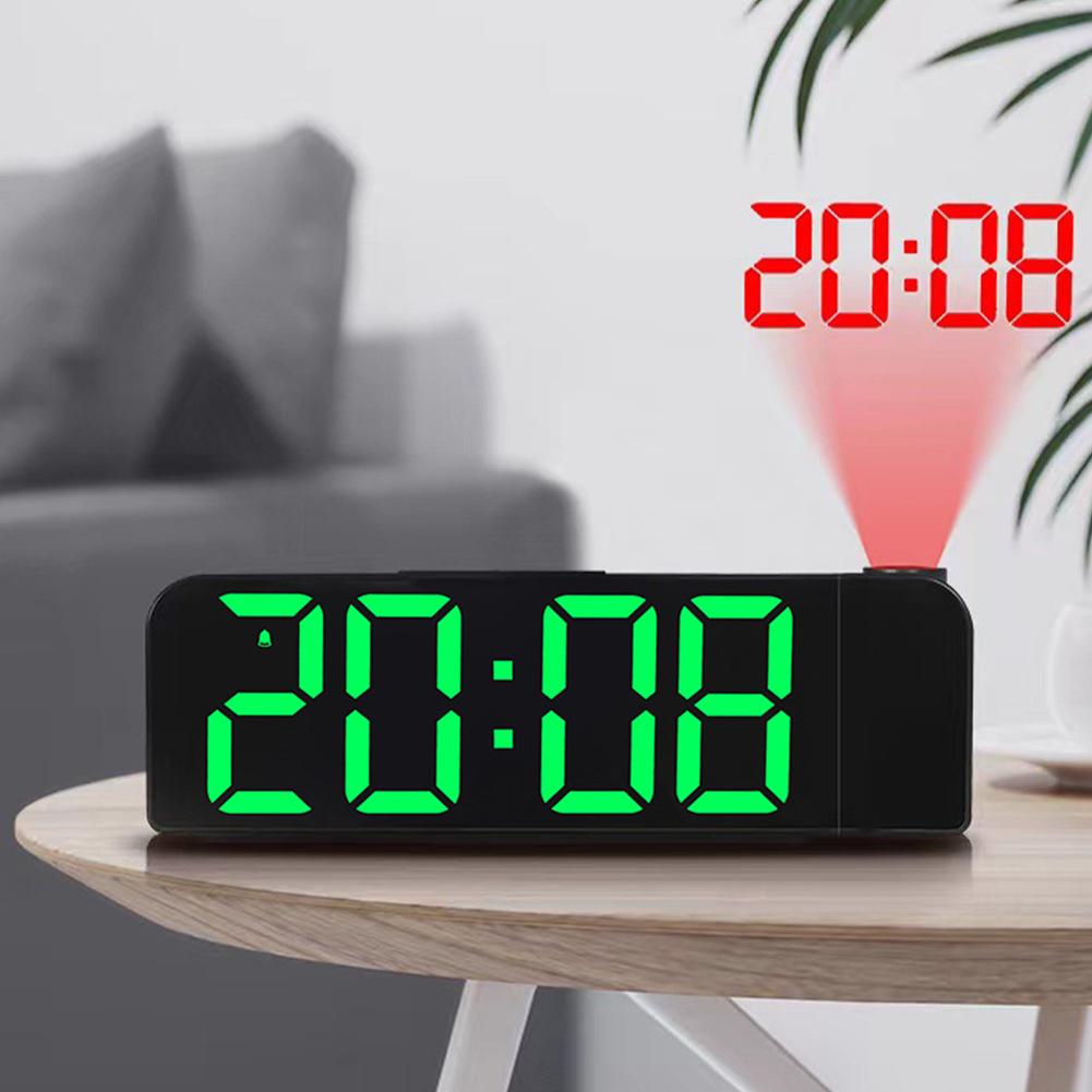 Projektionswecker Projektor Uhr Temperatur-/Datumsanzeige Schreibtischwecker USB-Stecker für Hörgeschädigte & Gehörlose