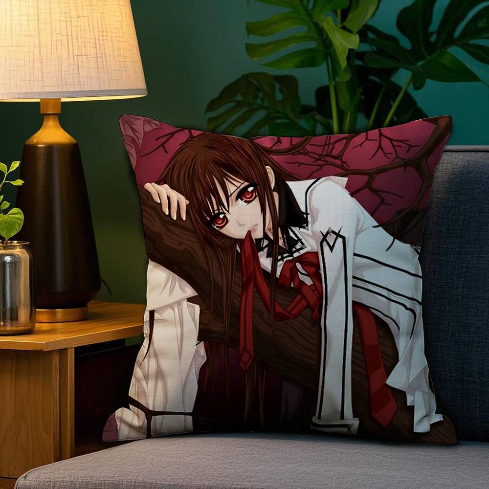 V-Vampire Knight Pillow Case Plush Fabric Soft Double Sided Print Sofa Cushion Cover Throw Pillow Covers