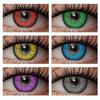 2 lentes de contacto de colores para cosplay con estuche