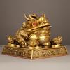All-Copper Ruyi Golden Toad Brass Color Ornament Craft Living Room Entrance Decoration Opening Gift Choice