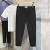 Spring and autumn new straight casual pants men's loose and versatile long pants pure cotton nine-point pants a