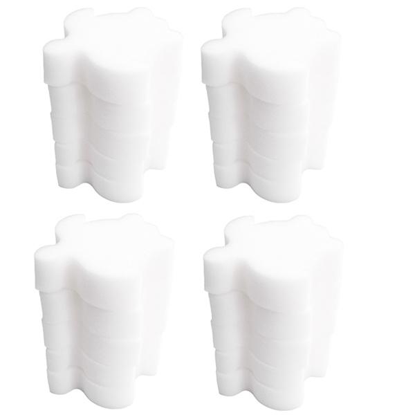 50Pcs White Floating Spa Sponge Turtle Oil Absorbing Hot Tub Skimmer Scum Absorber Cleaners for Swimming Pool