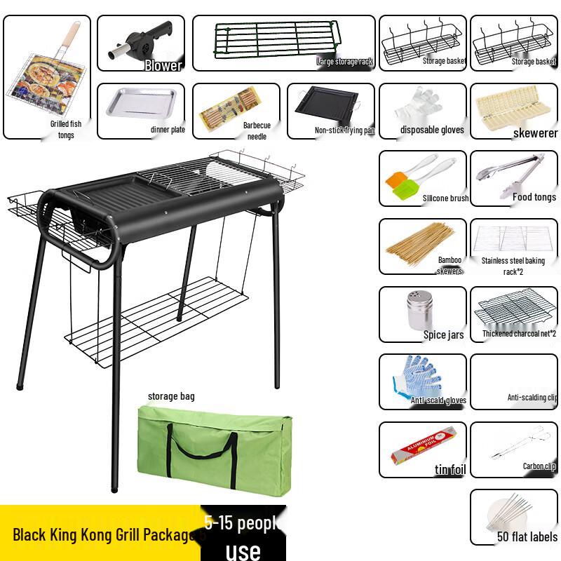 Stainless Steel Outdoor BBQ Grill with Pull-Out Drawer