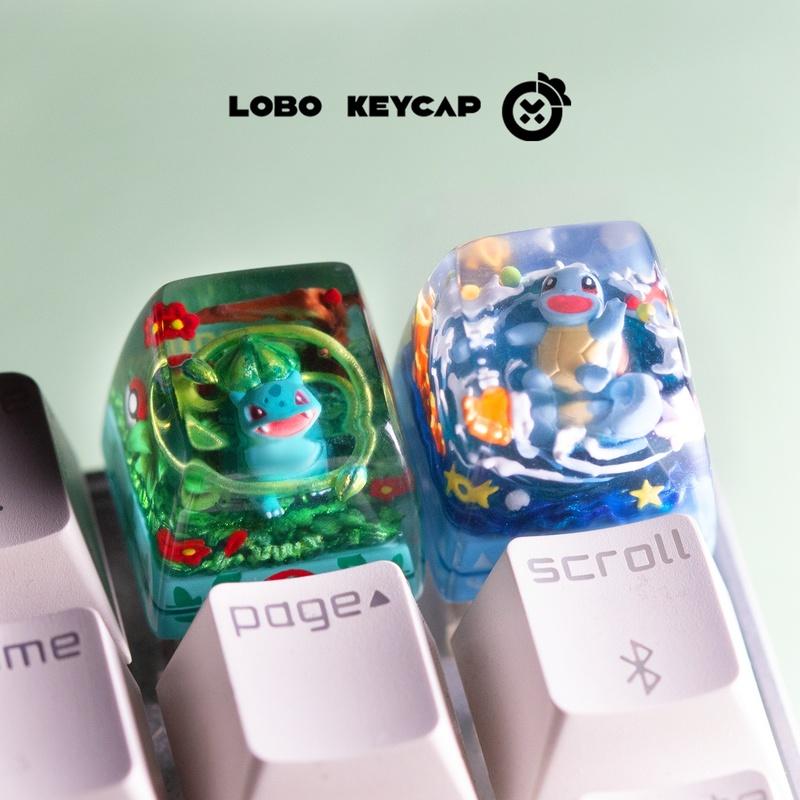 Pokemon Squirtle Bulbasaur Mechanical Keyboard Keycap ESC Cute Resin Shrink Mold Drip Glue Keycaps Anime Peripheral Accessories