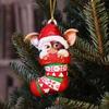Christmas Sock Dog/Dragon Acrylic Charm Animal Shape Hanging Ornament For Christmas Tree Decoration Mantels Door Window