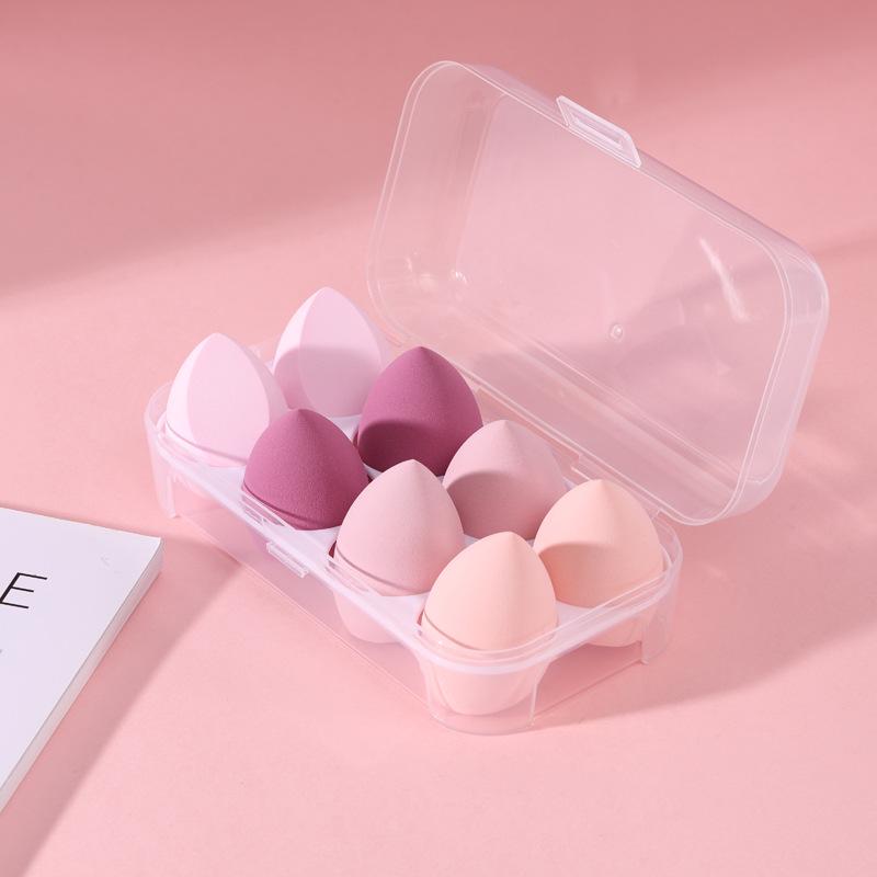 Eierschalen Make-up Schwamm - Nicht-Absorbierend, Superweich, Doppelte Anwendung für Trockene & Feuchte Anwendung, Verstaubte Make-up Quaste