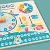 Children's Wooden Calendar Clock: Educational Toy for Learning Weather, Seasons, Days & Time