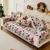 Winter Slipcover Father Christmas Funda Sofa Mats  Living Home Non-slip Sofa Cushion Couch Sofa Covers