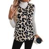 Gilet in Pile Leopardato da Donna Autunno Inverno, Gilet Senza Maniche alla Moda con Bottoni per Donna, Capo d'Abbigliamento Esterno