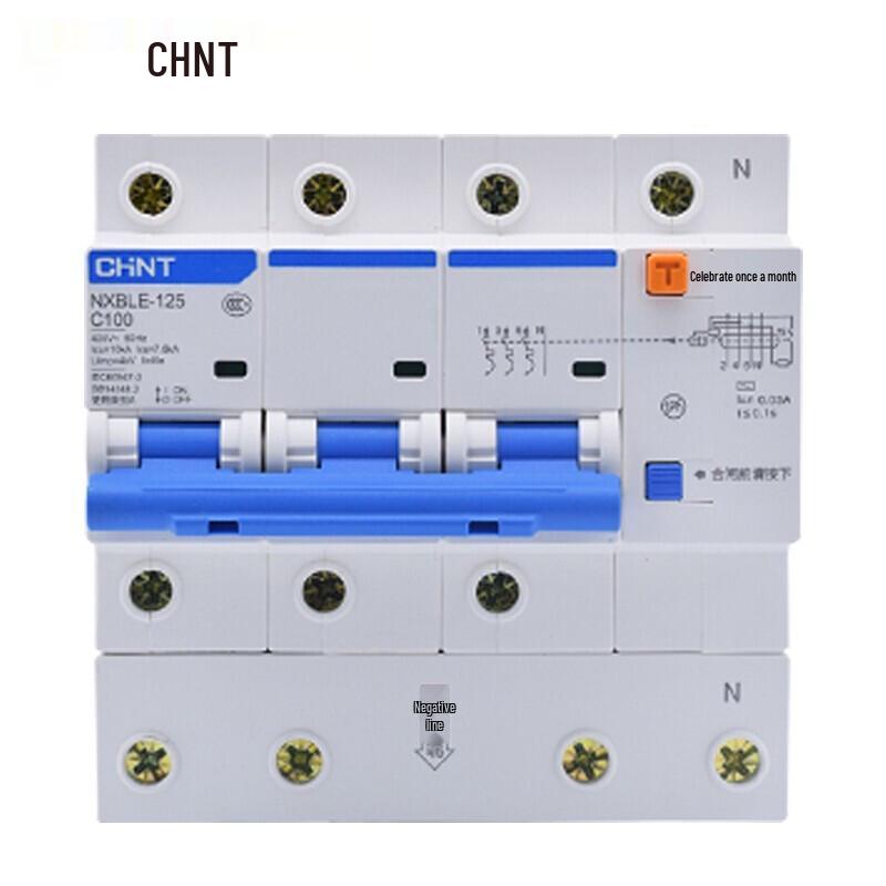 CHINT NXBLE-125-3PN Residual Current Circuit Breaker