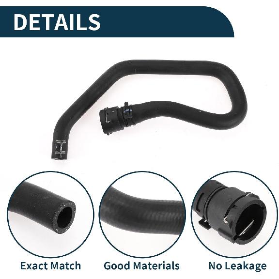 Radiator Hose for Land Rover LR2 Freelander 2 2006-2014 Good Sealing No.LR006418 Engine Coolant Water Hose Black 1 Pcs