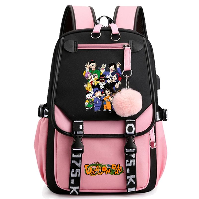 Anime Dragon Ball Backpack for Women Canvas Laptop Bag Back To Schoolbag for Teenager Girl Schoolbag Women Travel Bag Mochila