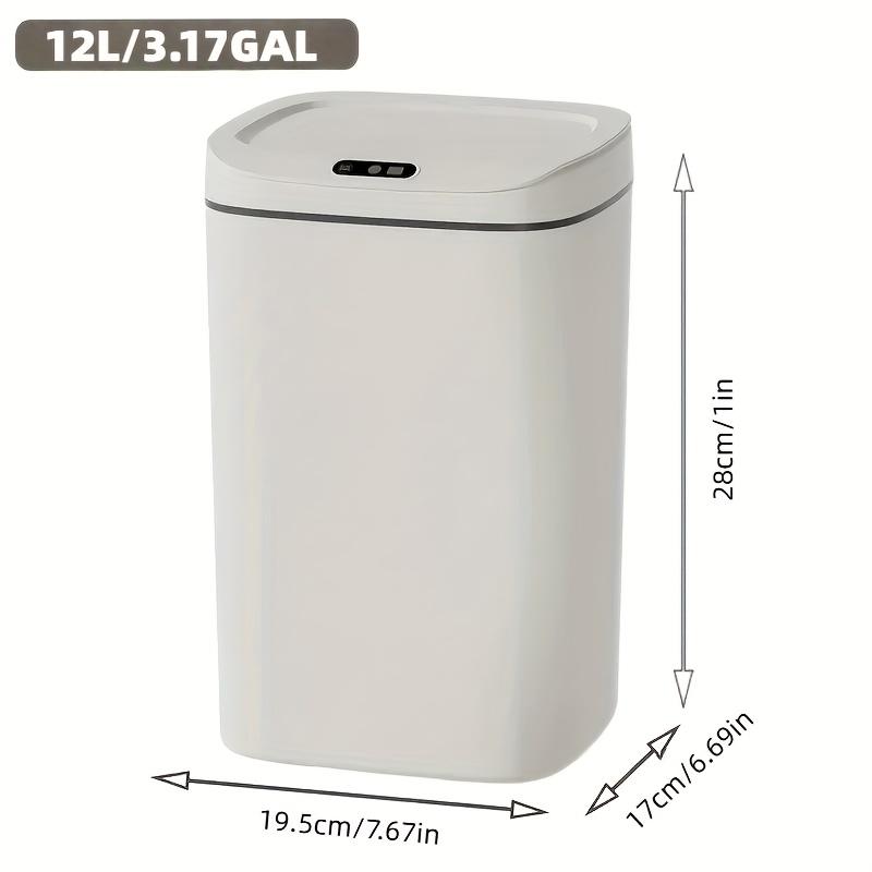 

3.69Gal Smart Trash Can w/Motion Sensor, Battery-Powered, Anti-Fingerprint & Quiet Cover - for Kitchen, Office, Bathroom 12L