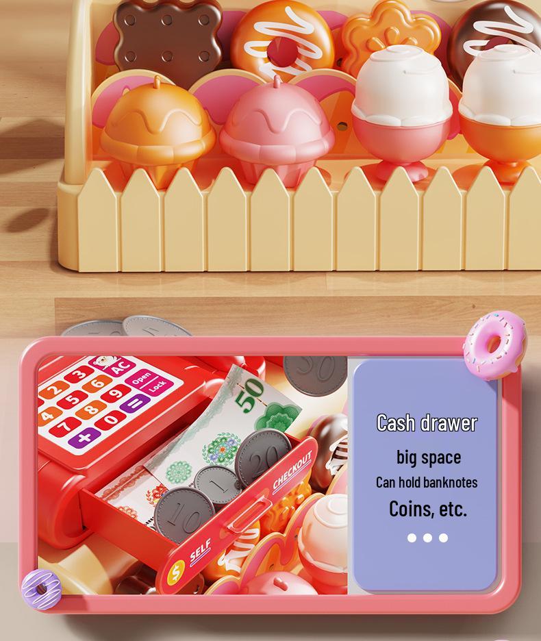 Kids' Play Kitchen Supermarket Cash Register Toy