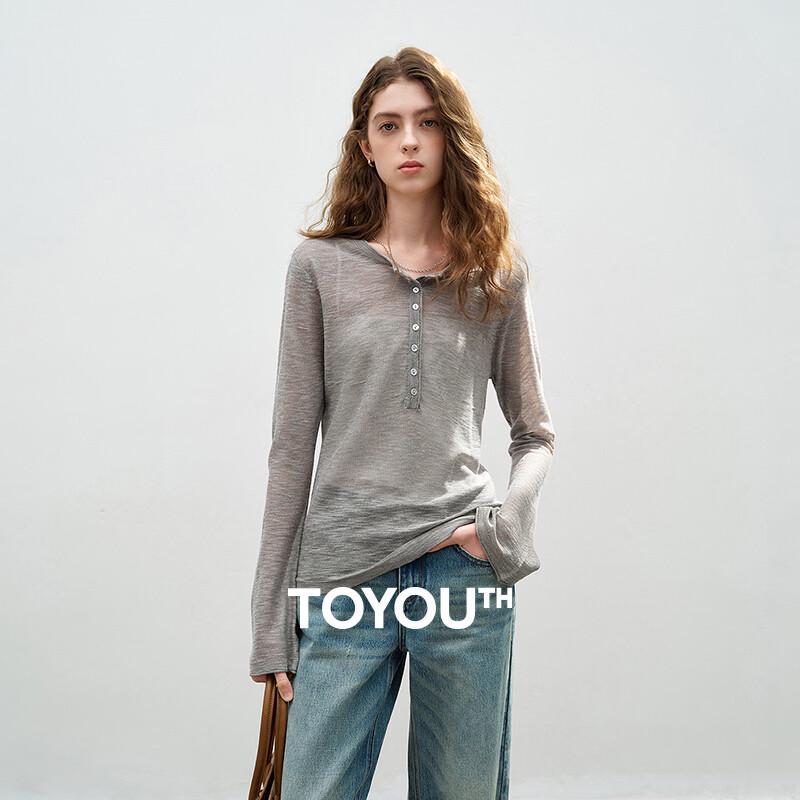 Chuyu Women s Lightweight Slub Knit Open-Work Top S