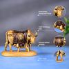 Handcrafted Kamdhenu Cow and Calf Statue Kamdhenu Cow with Calf Vastu Resin Fengshui Figurine for Car Dashboard Home Deocration Gifting Good Luck