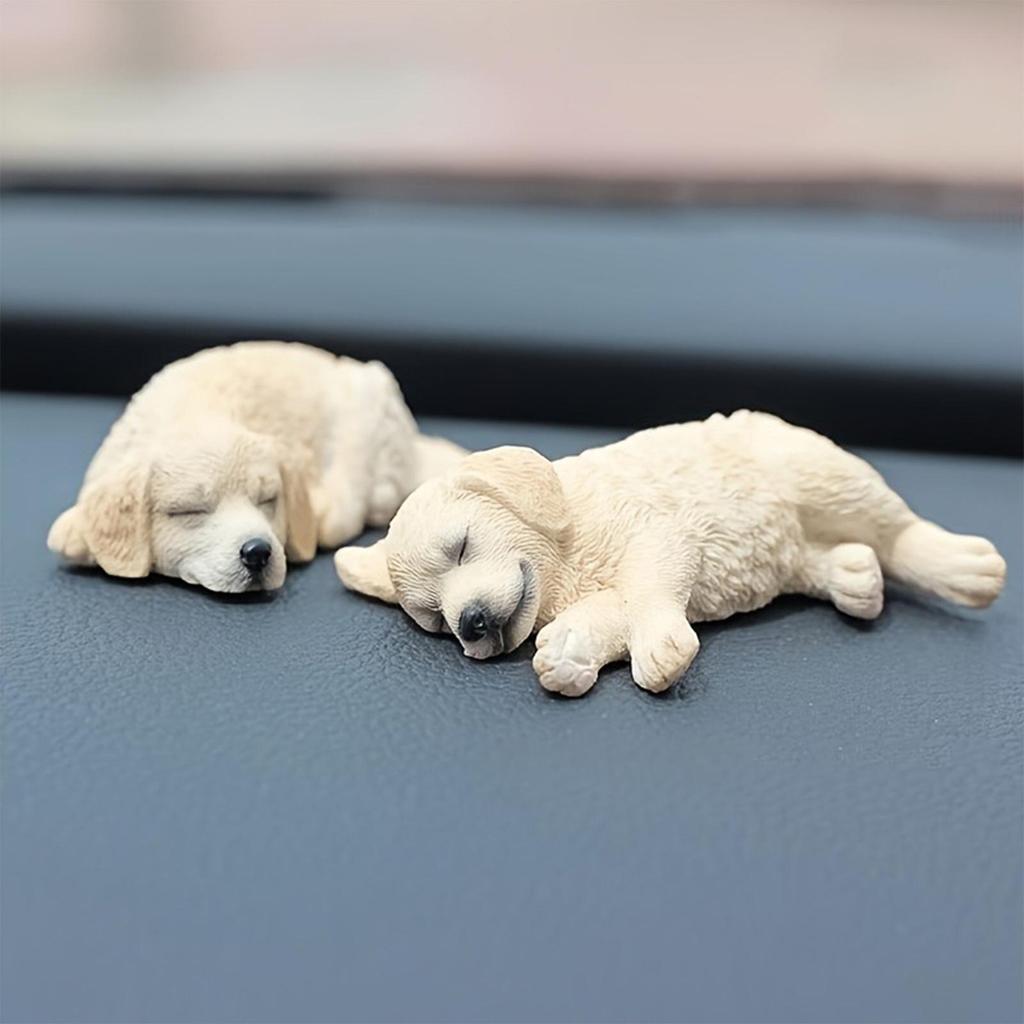 Dashboard Figures Sleeping Dog Shape Table Decoration Auto Dashboard Ornaments For Drivers Collectors Office Home Road Trips