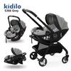 Luxe 3-in-1 Opvouwbare Baby Kinderwagen met Reiswieg en Autostoeltje, Comfort voor Pasgeborenen, Compact en Multifunctioneel
