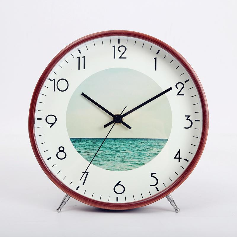 Modern Simple Nordic Ornament Seat Clock Table Clock Creative Clock Living Room Bedroom Decoration Large Size Silent Desktop Shaoyi
