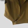 INCERUN Men Sleeveless Thin Irregular Casual Loose Fit Hooded Tank Tops