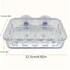 1PC Clear Suction Cup Soap Box - Wall Mounted Durable Plastic Square Storage Box | Suitable for bathrooms and kitchens, firmly fix soap