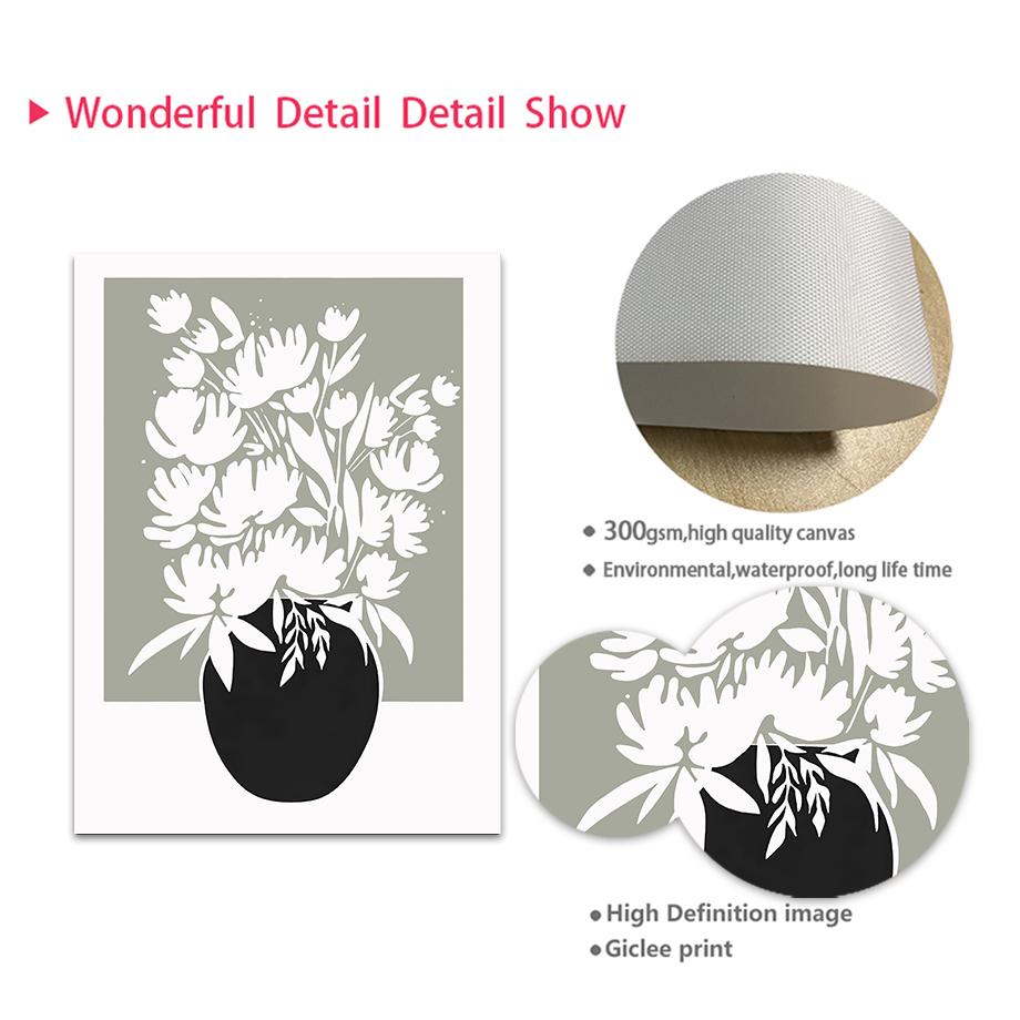 Moon Tree Leaf Geometric Curve Line Botanical Modern Posters And Prints Wall Art Canvas Painting Decor Pictures For Living Room