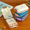 Translucent Travel Pill Dispenser Frosted Mini Medicine Box High Beauty Weekly Pill Case  Travel