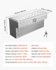 Truck Bed Tool Box, Heavy Duty Aluminum Tool Box with Tread Patterns, Storage Toolbox Chest Organizer with Lock and Key, Ideal for Pickup, Truck Bed,