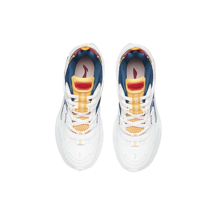 New LiNing Shock Absorbers Low Top Running Shoes Men's White Blue AGCR331-4