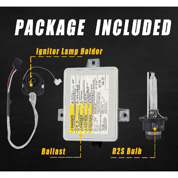 Boine Xenon HID Headlight Ballast With Igniter, D2S Bulb Assembly Module Compatible With 2002-2005 Acura TL / TSX/ TL Type-S, 04-06 Mazda 3, 04-09
