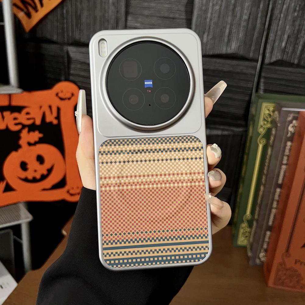 

Kevlar Carbon Fiber Pattern Wireless Charging Magnetic Ring Case For VIVO X300 Pro vivo x300 Lens Protect Cover vivo X300 Pro