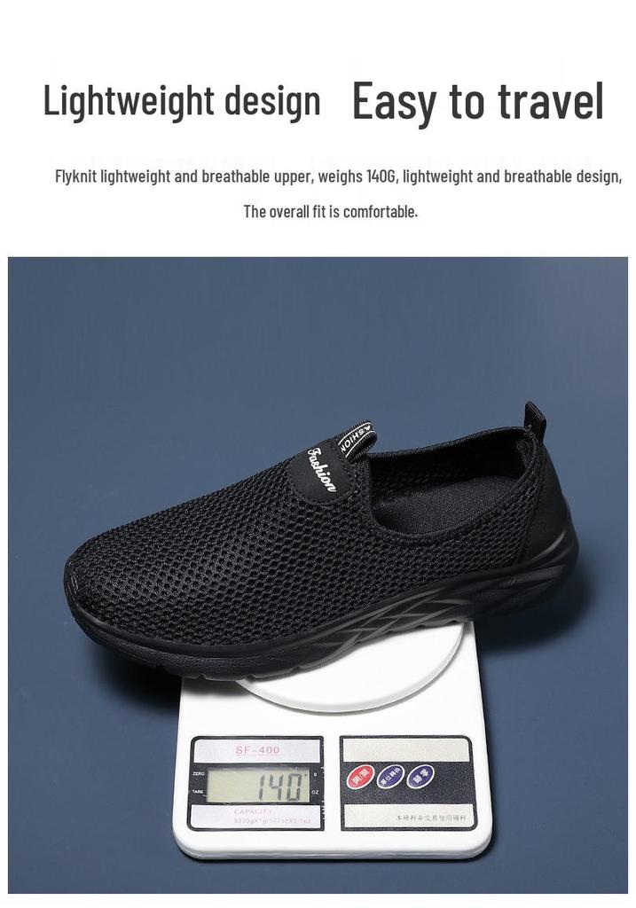 Chaussures de sport d'été respirantes en mesh pour hommes, Baskets décontractées grande taille