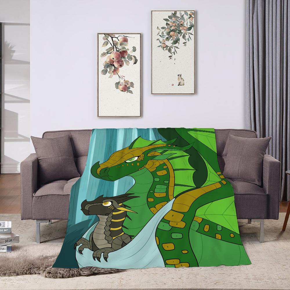 Wings Of Fire Plaid Blanket Halloween Double Bed Blankets for Decorative Sofa Fluffy Soft Blankets and Bedspreads Cobija Anime