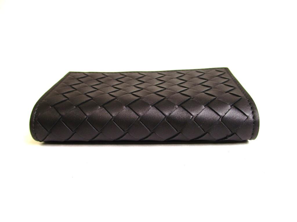 Подлинная визитница BOTTEGA VENETA Intrecciato из черной кожи #a063, восстановленная