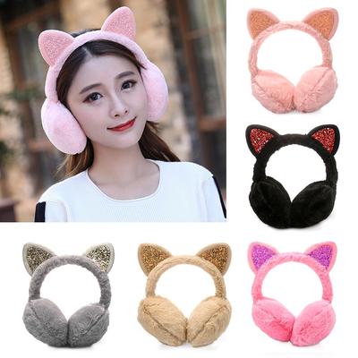 Gift Fluffy Earflap Women Girls Headband Cat Ears Ear Warmers Winter Warm Earmuffs for Cold Weather