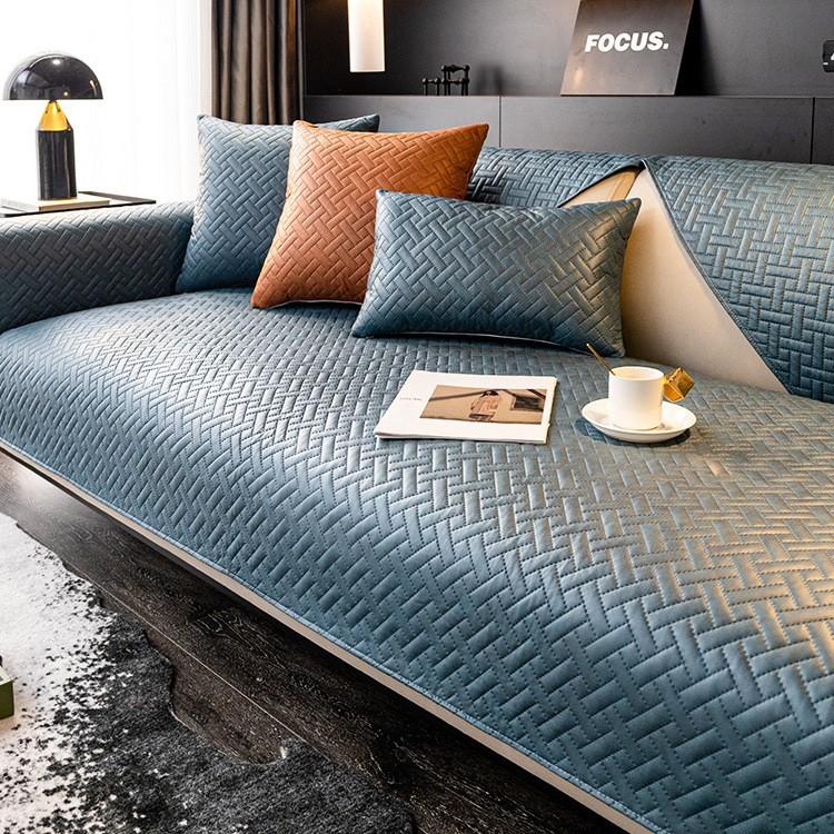Sofa Cushion Four Seasons Universal Technology Cloth Modern High-Grade Light Luxury Waterproof And Non-Slip Cushion Non-Stick Fur Seat Cushion Cover